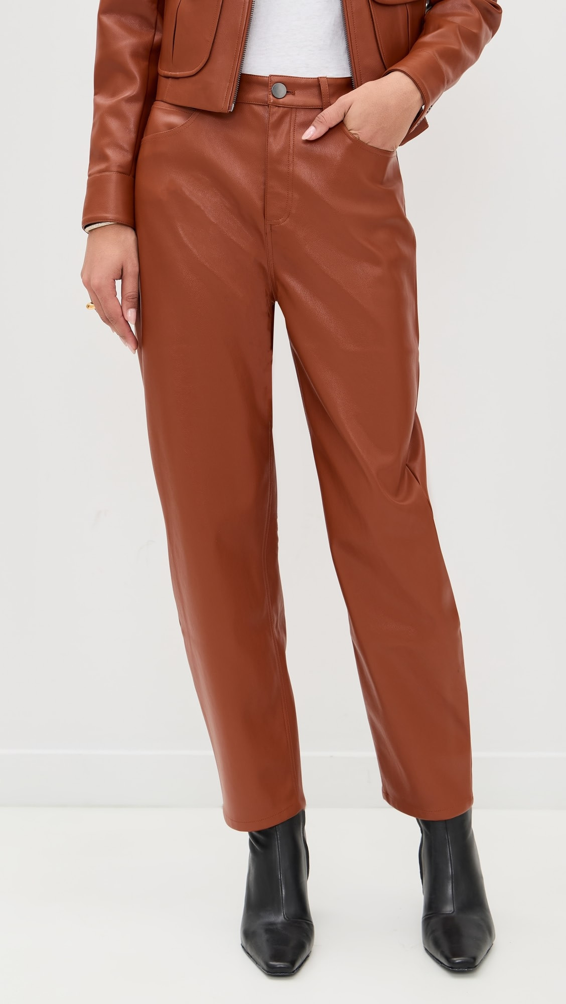 Dakota Faux Leather Barrel Pants | Shopbop