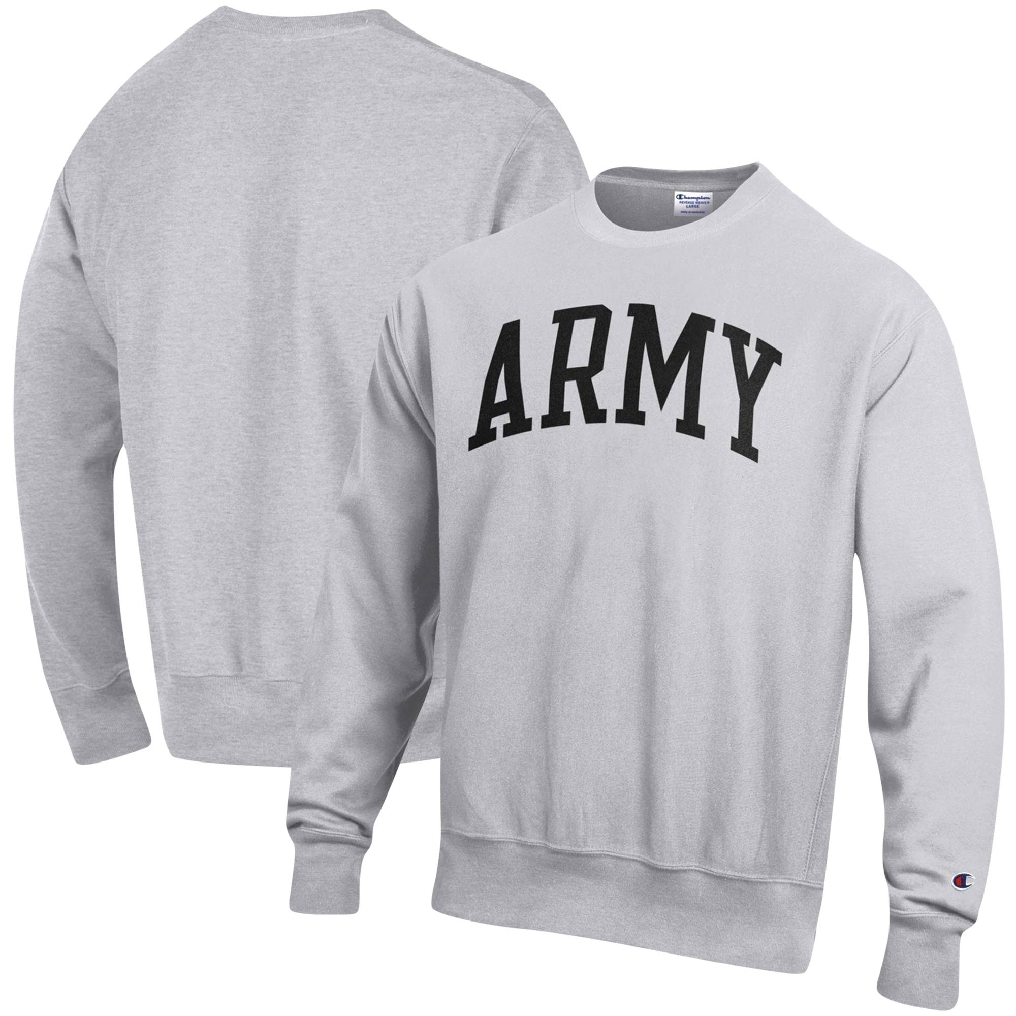 Men's Champion Heathered Gray Army Black Knights Arch Reverse Weave Pullover Sweatshirt | Fanatics