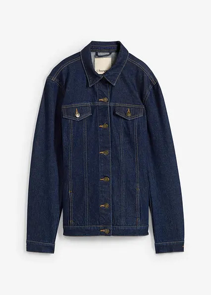 Jeansjacke, tailliert, mit Baumwolle | Bonprix DE