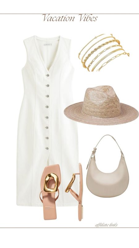 The perfect vacation chic outfit! So good 😍 I need this whole look myself.

UndeniablyElyse.com

Vacation look, spring outfit, Easter outfit, chic looks, white dress, bride, brunch outfit, white handbag, wide brim hat, chic sandals, gold jewelry 

#LTKSeasonal #LTKstyletip #LTKfindsunder100