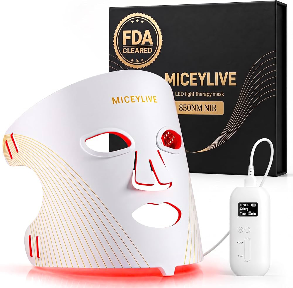 Red Light Therapy for Face, FDA-Cleared Blue Light Mask for Acne | Amazon (US)