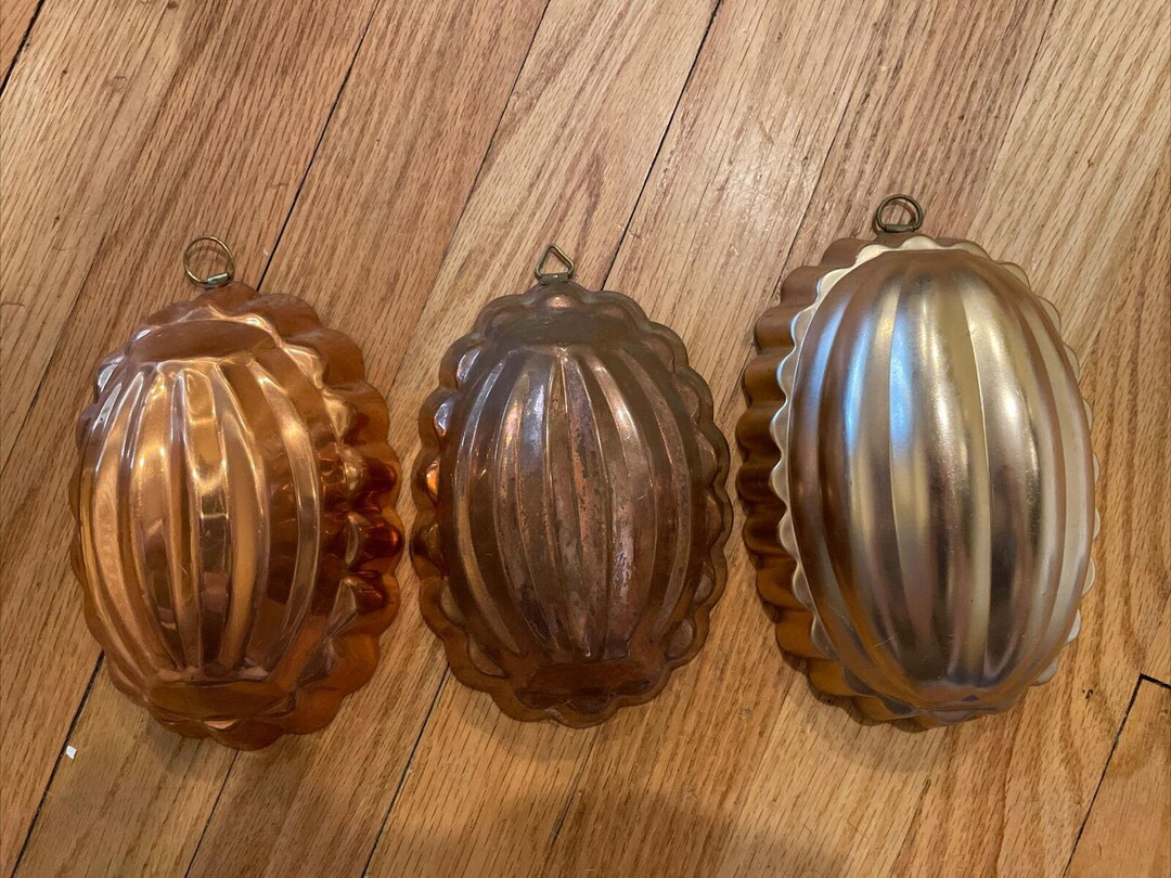 Copper Mold Shells Revereware ODI Vtg Farmhouse Wall Hang Decor Jello Cake 3pcs - Etsy | Etsy (US)