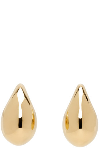 Gold Large Drop Earrings | SSENSE