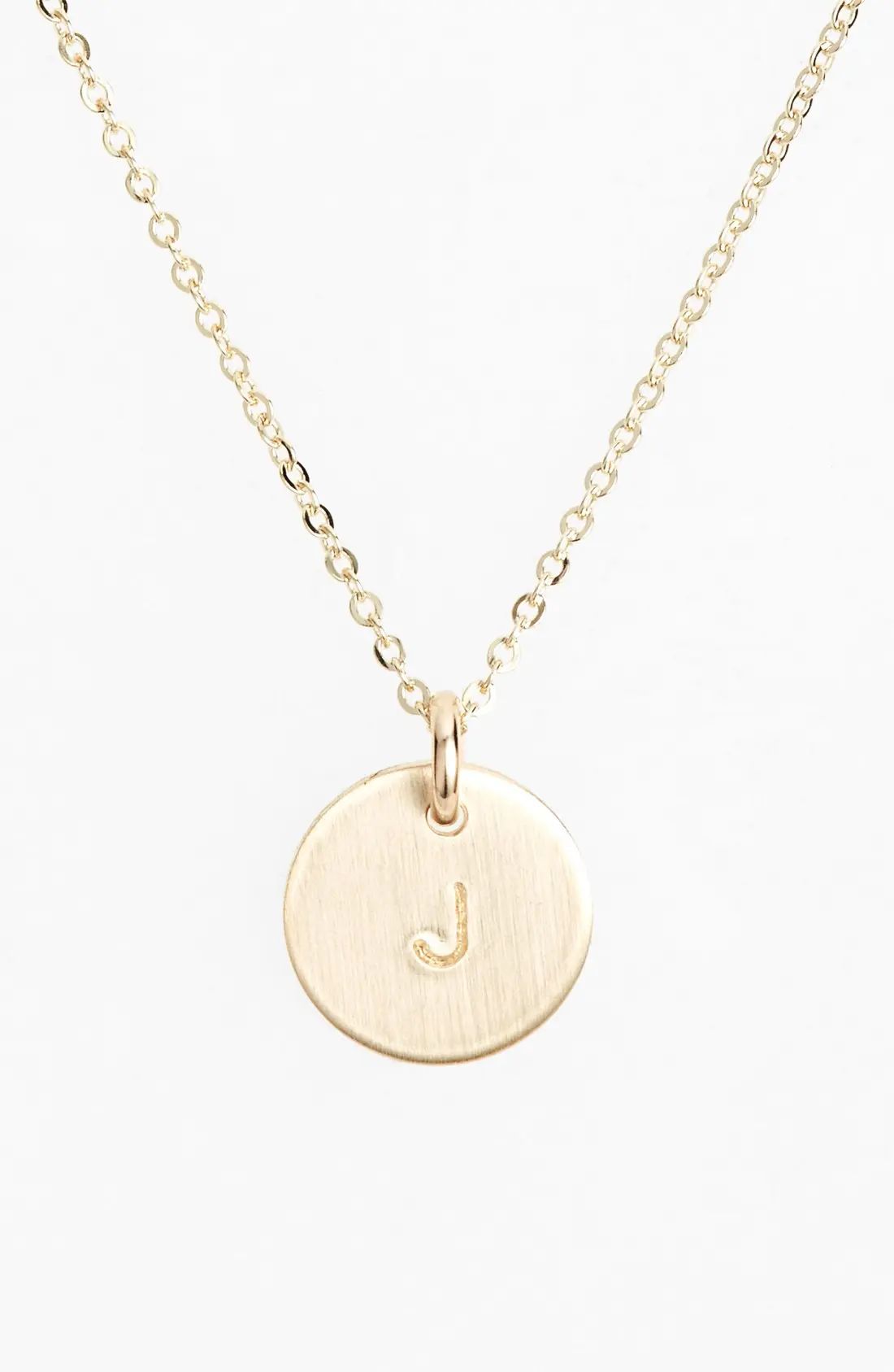 14k-Gold Fill Initial Mini Circle Necklace | Nordstrom