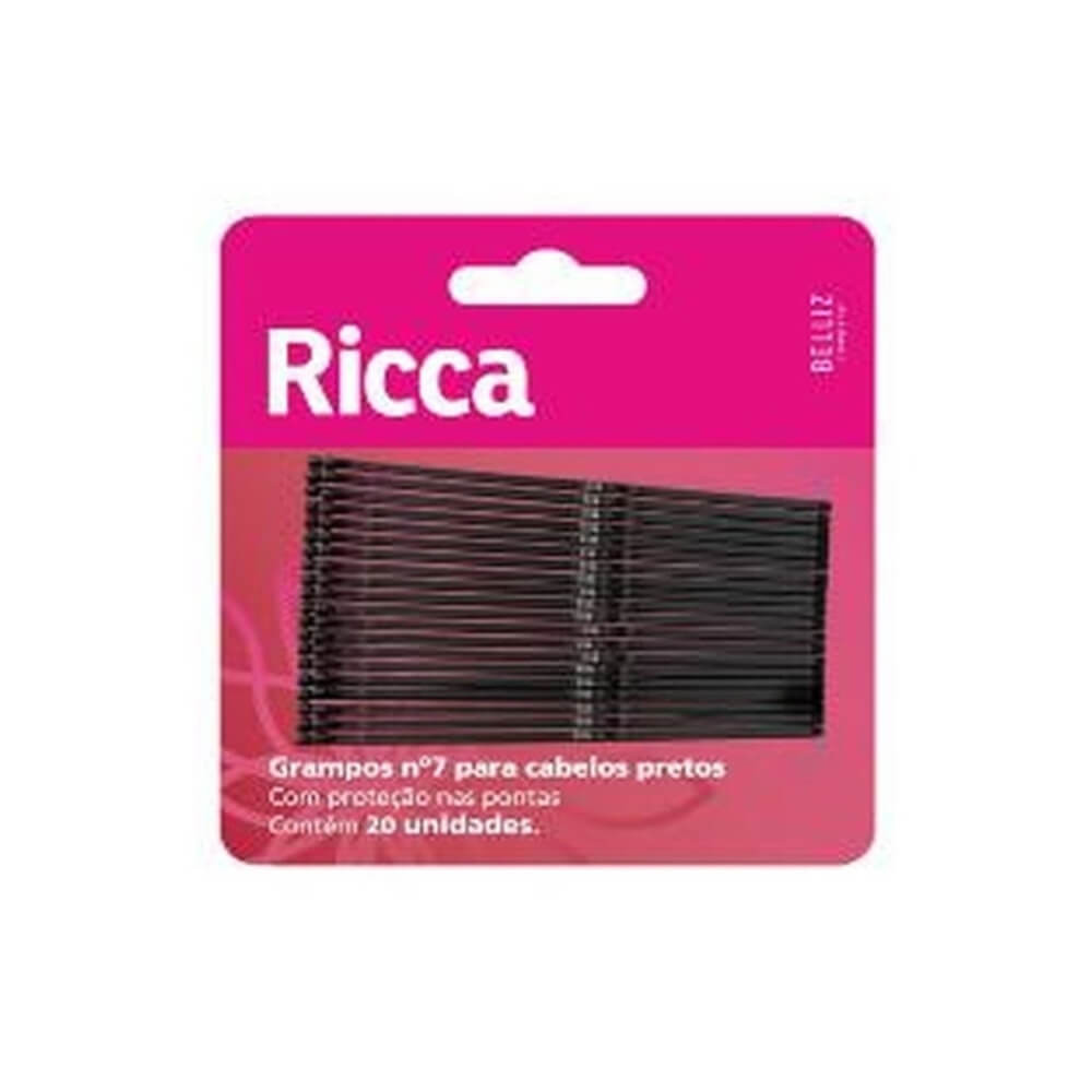 Ricca Grampo P/ Cabelo Preto Nº7 C/20 | DrogaRaia (BR)
