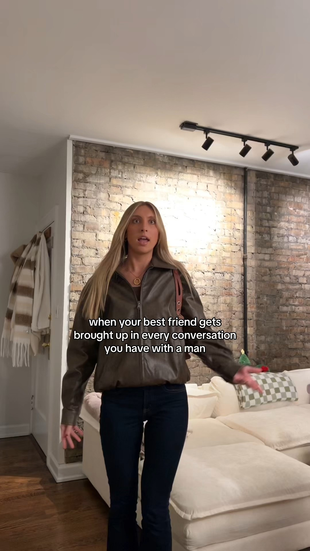 Got some questions on my brown leather jacket so linking here! I actually love the way it looks zipped up almost as a top on its own 🤎

#LTKFindsUnder100 #LTKTall #LTKootd