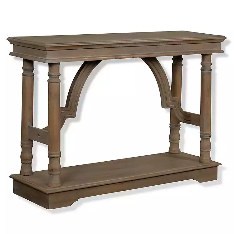 Weathered Wooden Trestle Console Table | Kirkland's Home