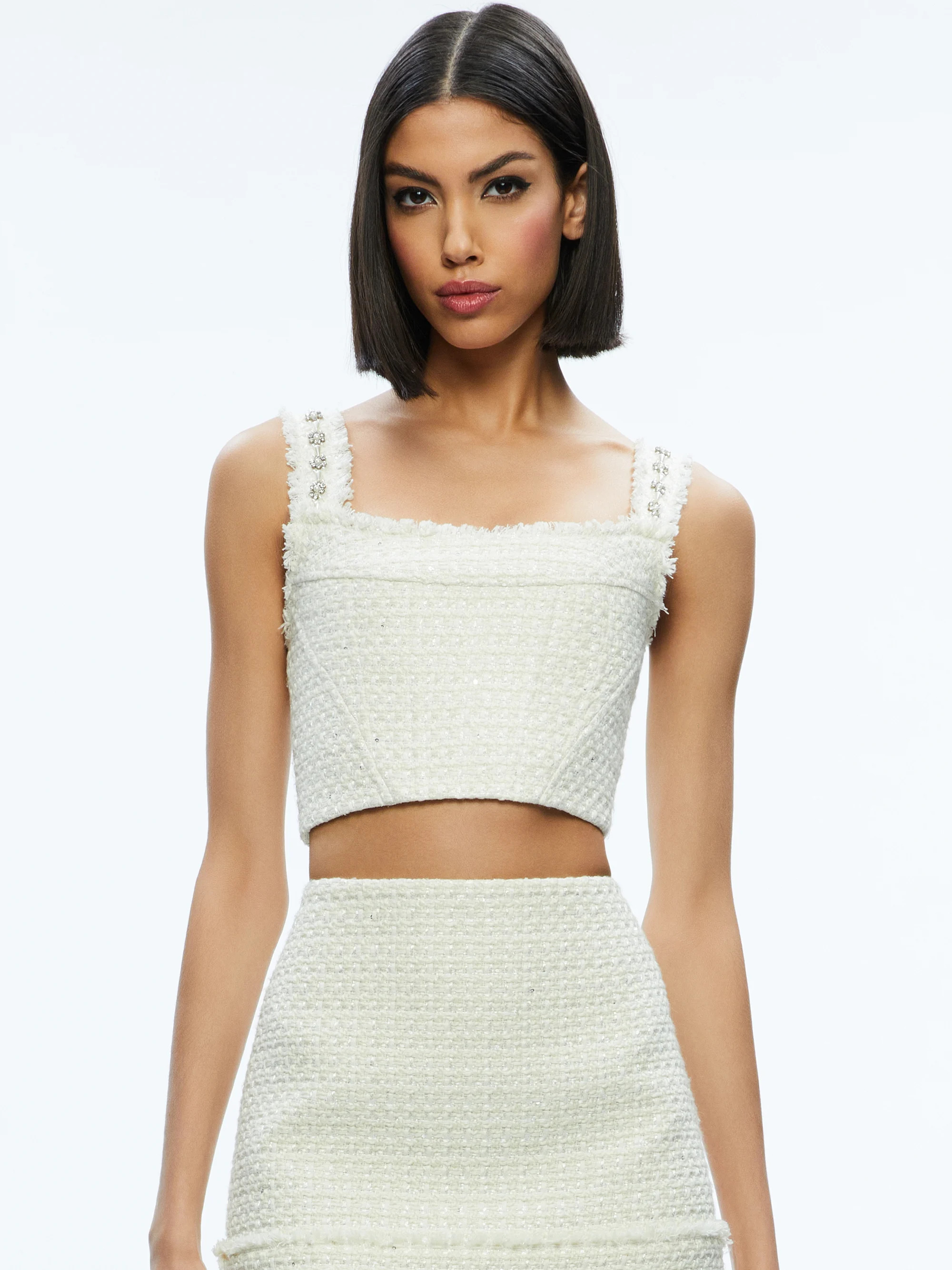 VICENTA EMBELLISHED STRUCTURED CORSET | Alice + Olivia