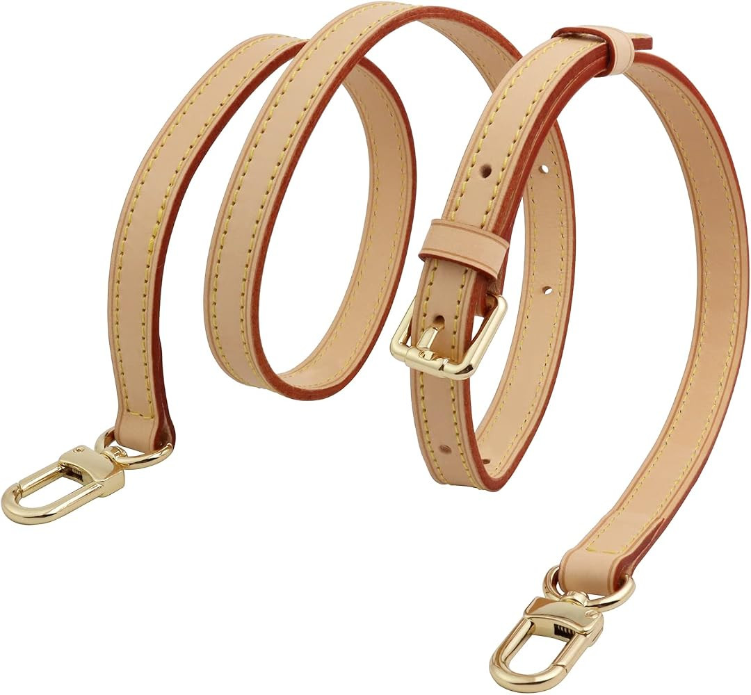 Genuine Vachetta Leather Crossbody strap Genuine leather Adjustable Replacement Strap for Shoulde... | Amazon (US)