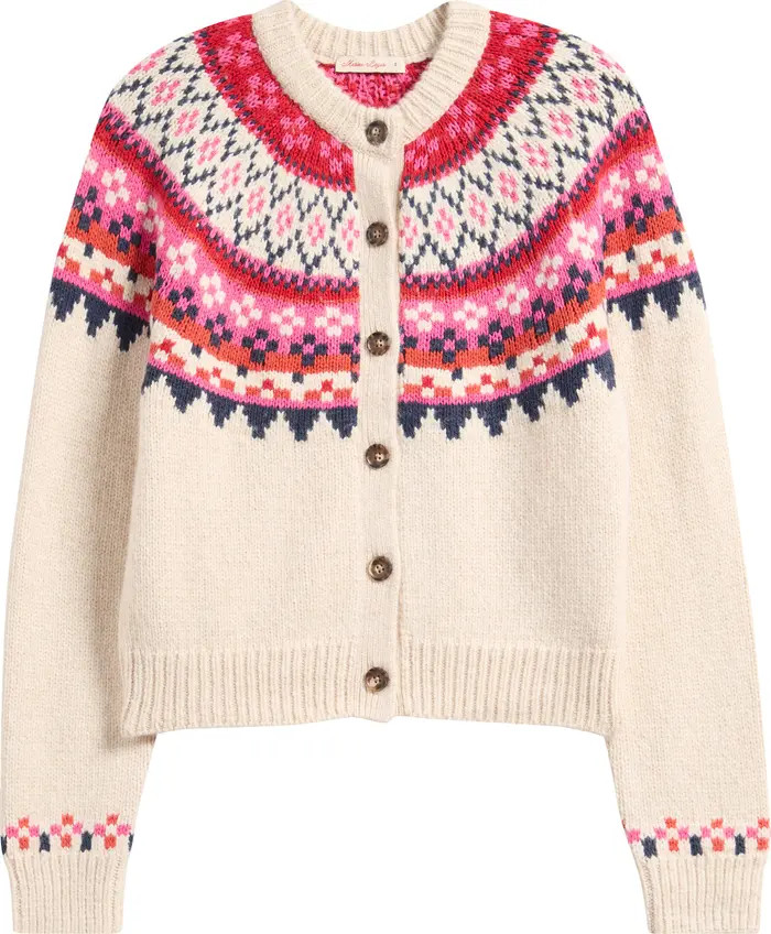 Marine Layer Fiorella Fair Isle Cardigan | Nordstrom | Nordstrom