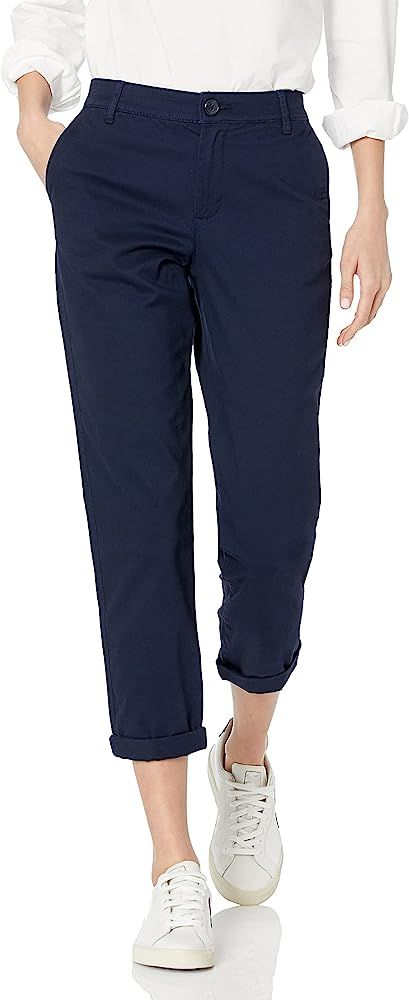 Amazon Essentials Women's Cropped Girlfriend Chino Pant (Available in Plus Size) | Amazon (US)