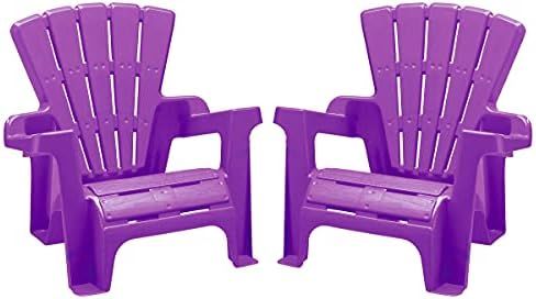 American Plastic Toys Kids’ Adirondack Chairs (Pack of 2), Purple, Outdoor, Indoor, Beach, Backyard, | Amazon (US)