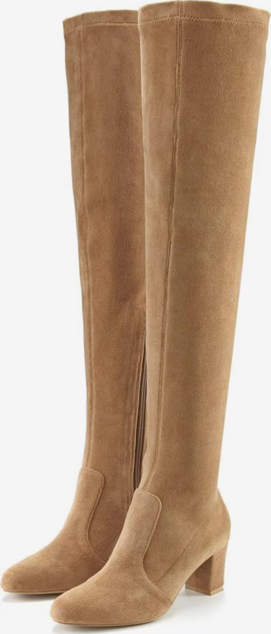 LASCANA Overkneestiefel in Camel | ABOUT YOU | ABOUT YOU (DE)