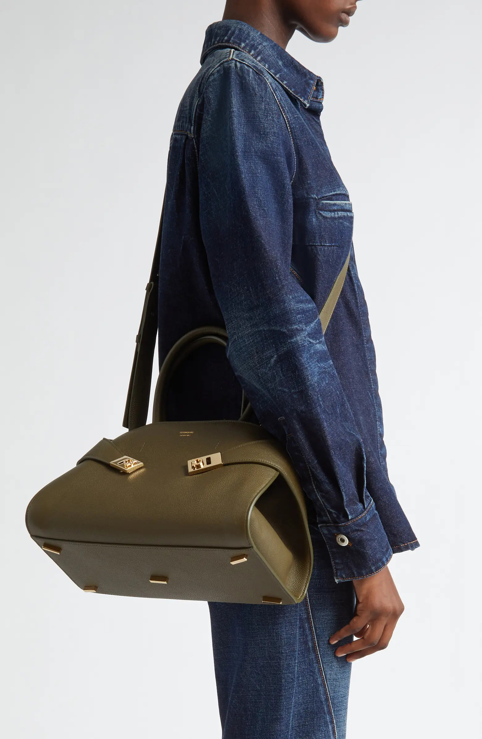 Small Hug Grained Leather Top Handle Bag | Nordstrom