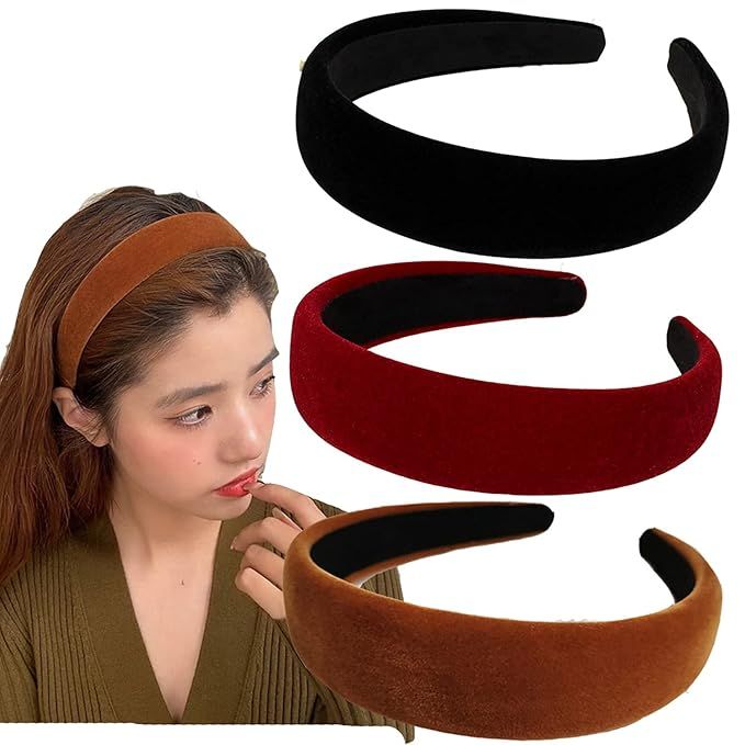 Velvet Wide Headbands for Women Soft Head Bands Diademas Para Mujer De Moda Hairbands for Women G... | Amazon (US)