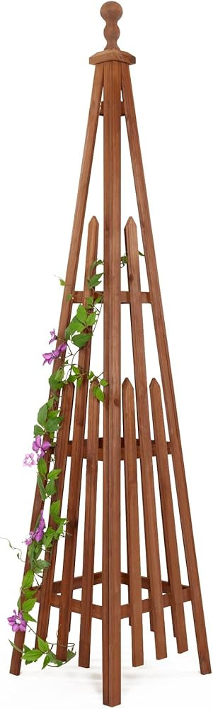 Wooden Obelisk Trellis The Ideal Support for Indoor and Outdoor Gardens, Perfect for Tomatoes, Cu... | Amazon (US)