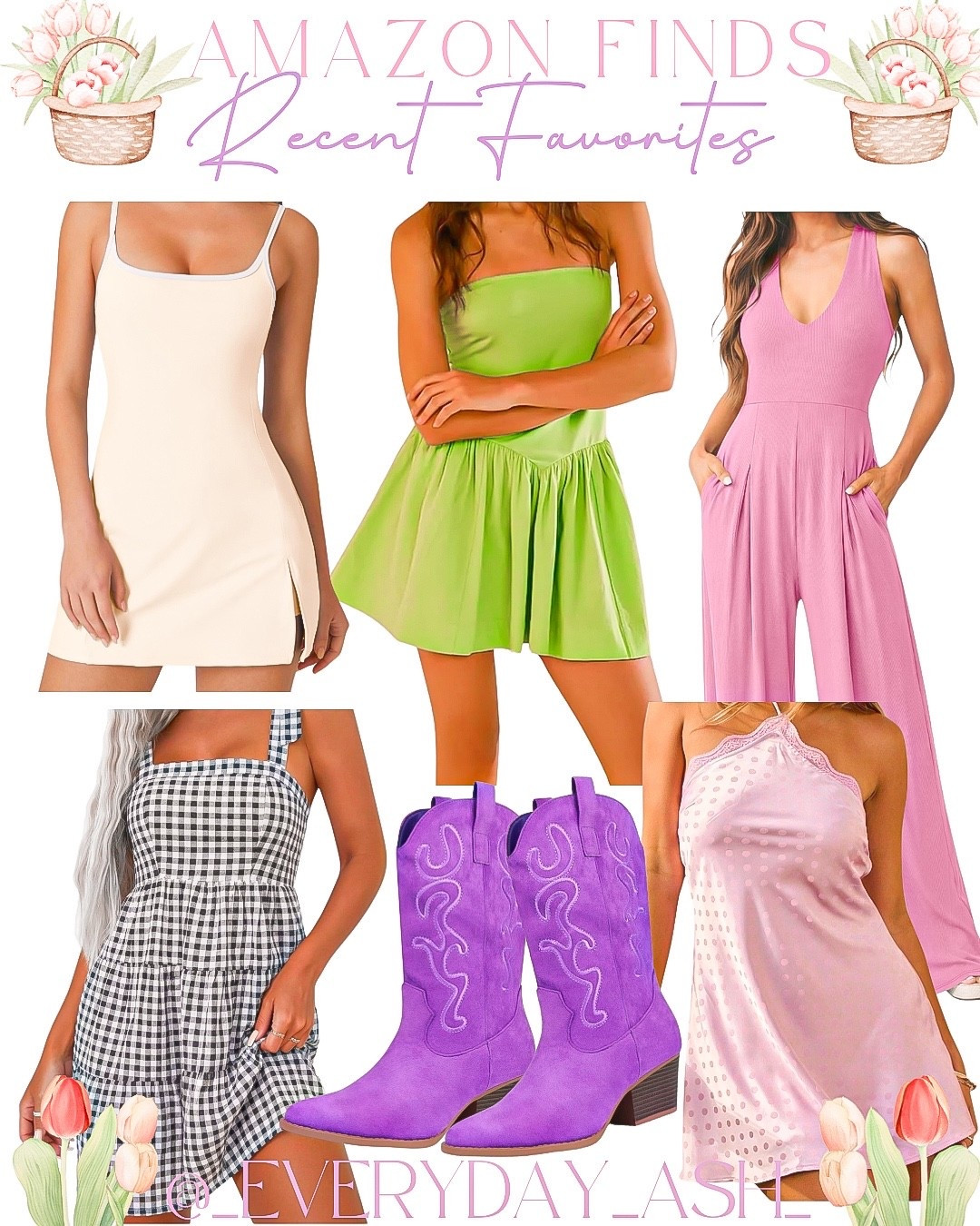 Amazon // recent favorites 💕

Active dress, green dress, jumpsuit, gingham dress, purple western boots, pink dress 

#LTKootd #LTKBeauty #LTKFestival