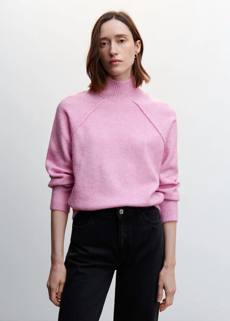 Turtleneck knit sweater -  Women | Mango USA | MANGO (US)