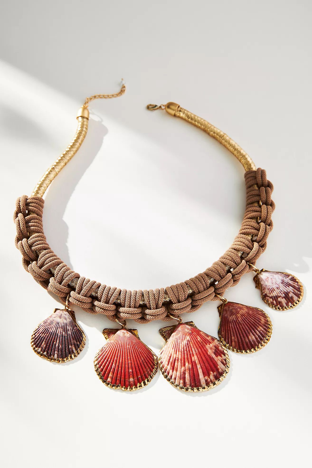 Shell Pendant Knotted Collar Necklace | Anthropologie (US)