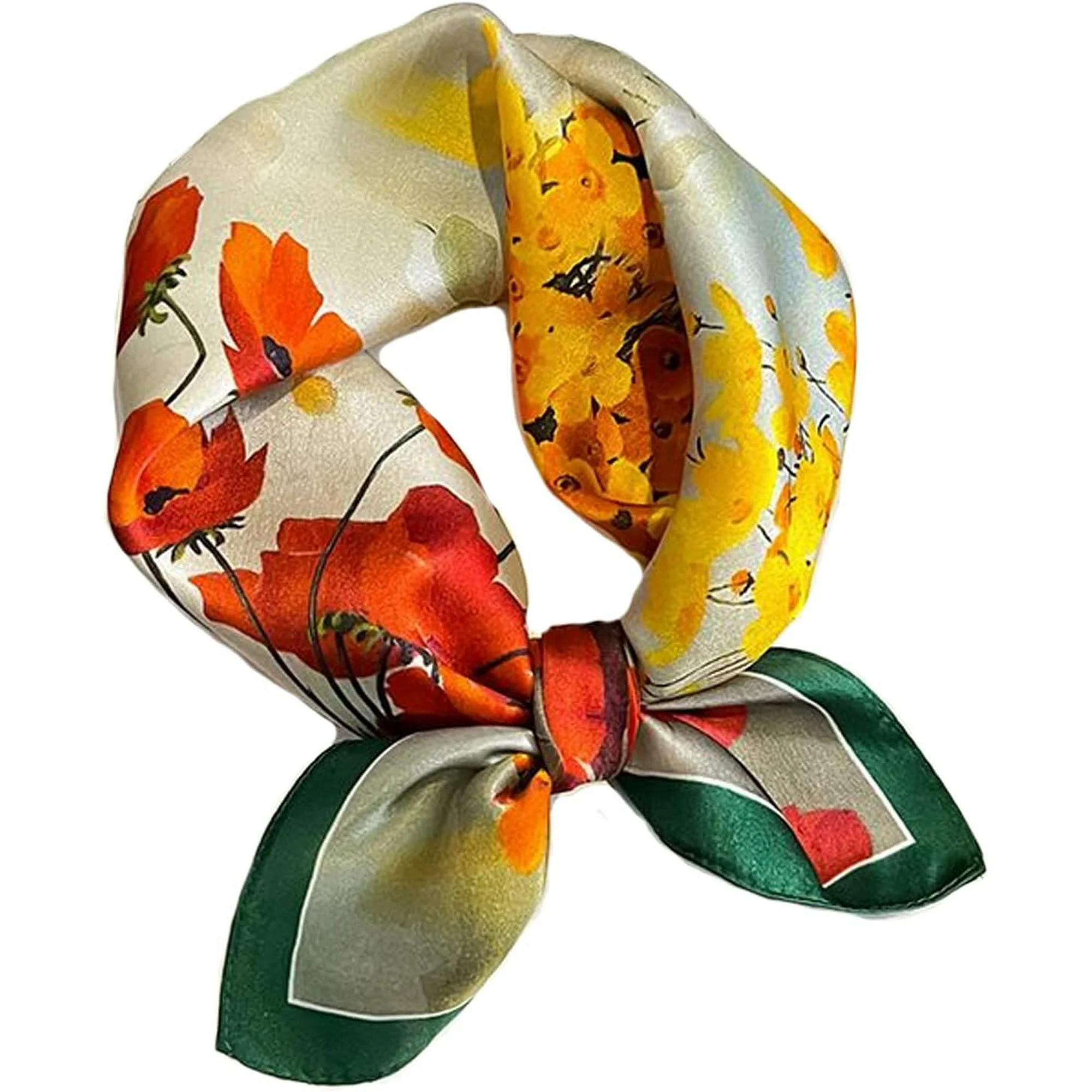 CHENHAINAN Women's 100% Pure Mulberry Silk Small Square Scarf - Neckerchief Women - Silk Headscar... | Walmart (US)