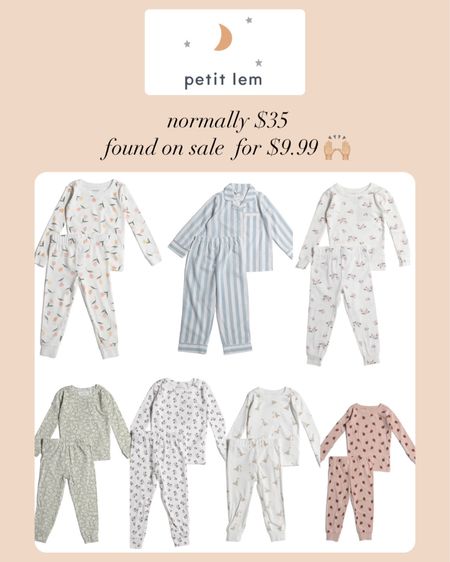 Petit Len kids pajamas normally $35 found on sale for $10 at TJ MAXX 🙌🏼 

#LTKSpringSale #LTKsalealert #LTKkids