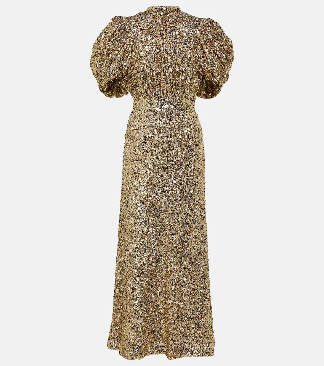 Sequined puff-sleeve midi dress | Mytheresa (US/CA)