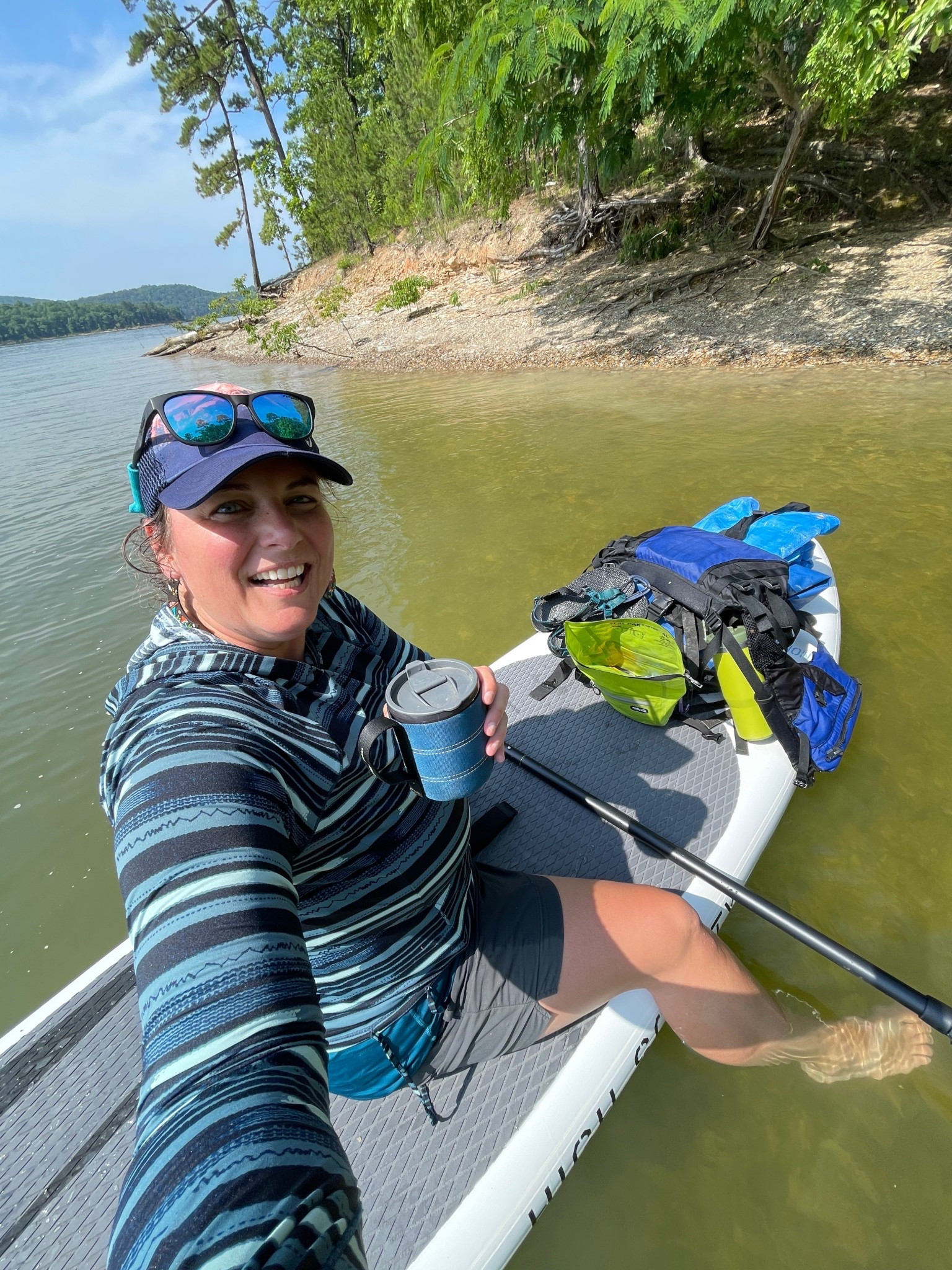 Dear Arkansas - I love you. But I don’t always love all of the sun. One of the ways I protect my skin while out adventuring is this hat, sunglasses, and sun shirt combo! It keeps me cool while also offering UV protection all day long. 