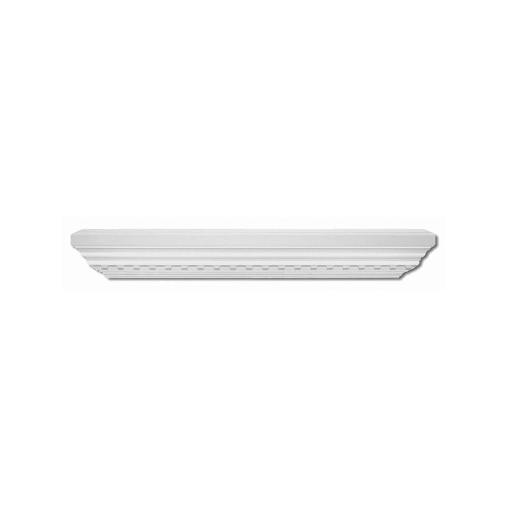 Focal Point 36 in. x 7-1/2 in. Primed Polyurethane Dentil Decorative Shelf, White | The Home Depot