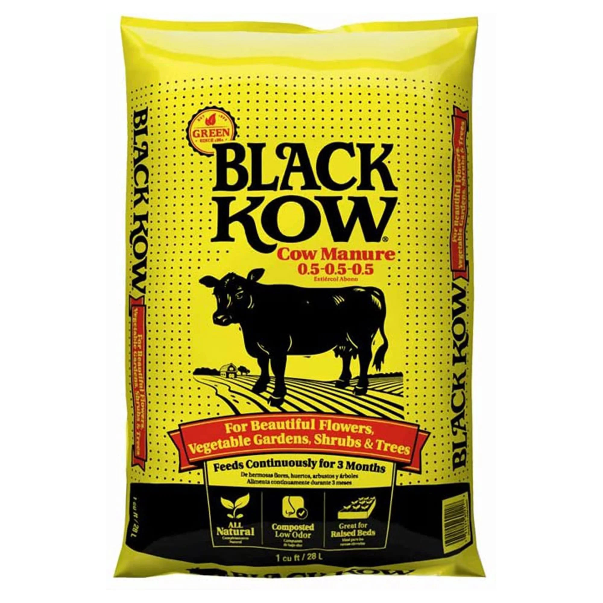 Black Kow Nitrogen Phosphate Composted Cow Manure and Fertilizer for Soil, Flowers, Potted Plants... | Walmart (US)
