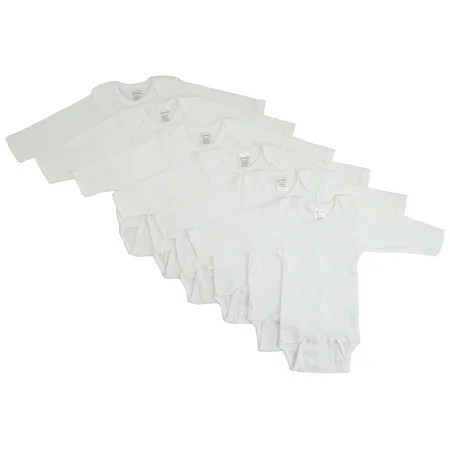 Long Sleeve White Onezie 6 Pack | Walmart (US)