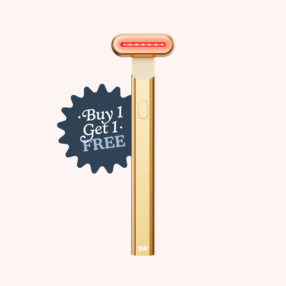 4-in-1 Radiant Renewal Skincare Wand with Red Light Therapy - Gold | Solawave