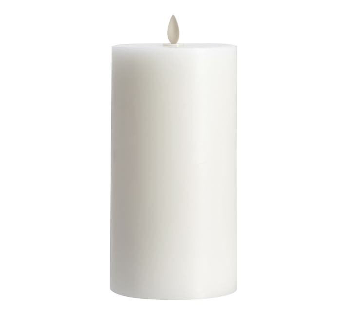 Premium Flickering Flameless Wax Pillar Candles | Pottery Barn (US)