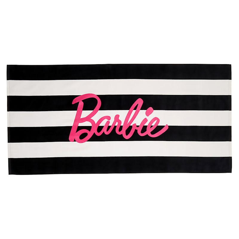 Striped Barbie Kids Beach Towel, 28x58 | At Home