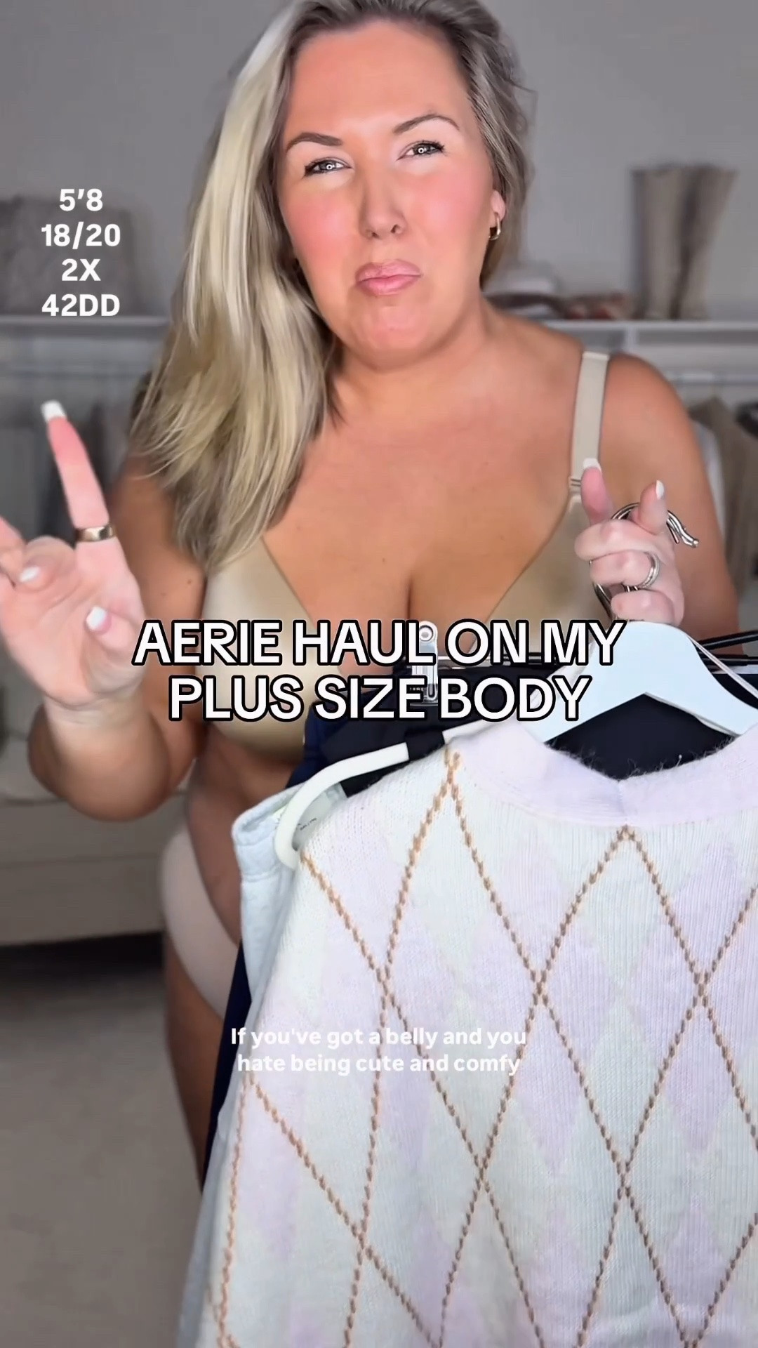 Aerie haul! Wearing am XXL in everything! Plus size, outfit inspo, fall fashion, college gear, apron belly, mom life