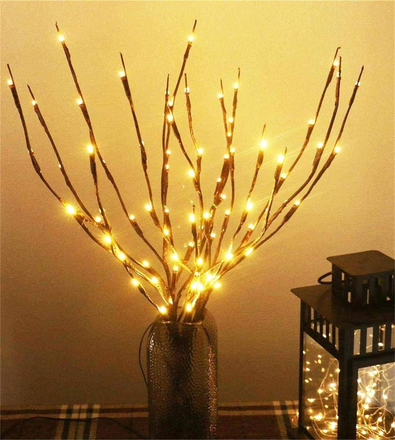 AMARS 3pcs Lighted Artificial LED Branch Lights with Timer Battery Operated Fairy Spirit Decorati... | Amazon (US)