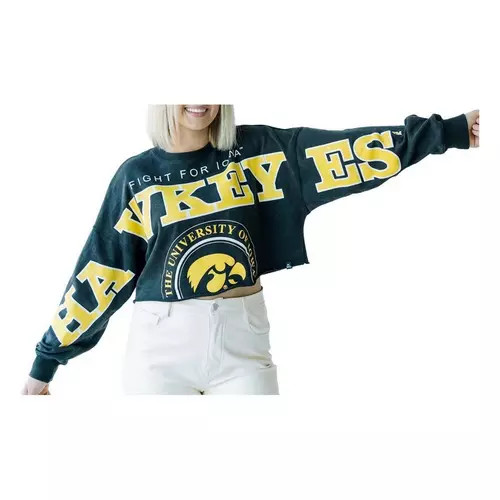 Gameday Social Women's Iowa Hawkeyes Phips Split Long Sleeve Blouse | Scheels Sports