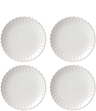 Lenox French Perle Scallop Dinner Plates Set of 4 - white | Dillard's