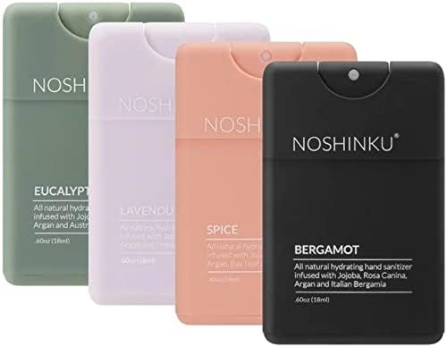 Noshinku Refillable Pocket Hand Sanitizer Discovery 4-Pack | Organic Sanitizing Mist with Moistur... | Amazon (US)
