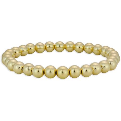 PAVOI 14K Gold Plated Beaded Cuban Cubic Zirconia Simulated Diamond Station Infinity Chain Bracel... | Amazon (US)