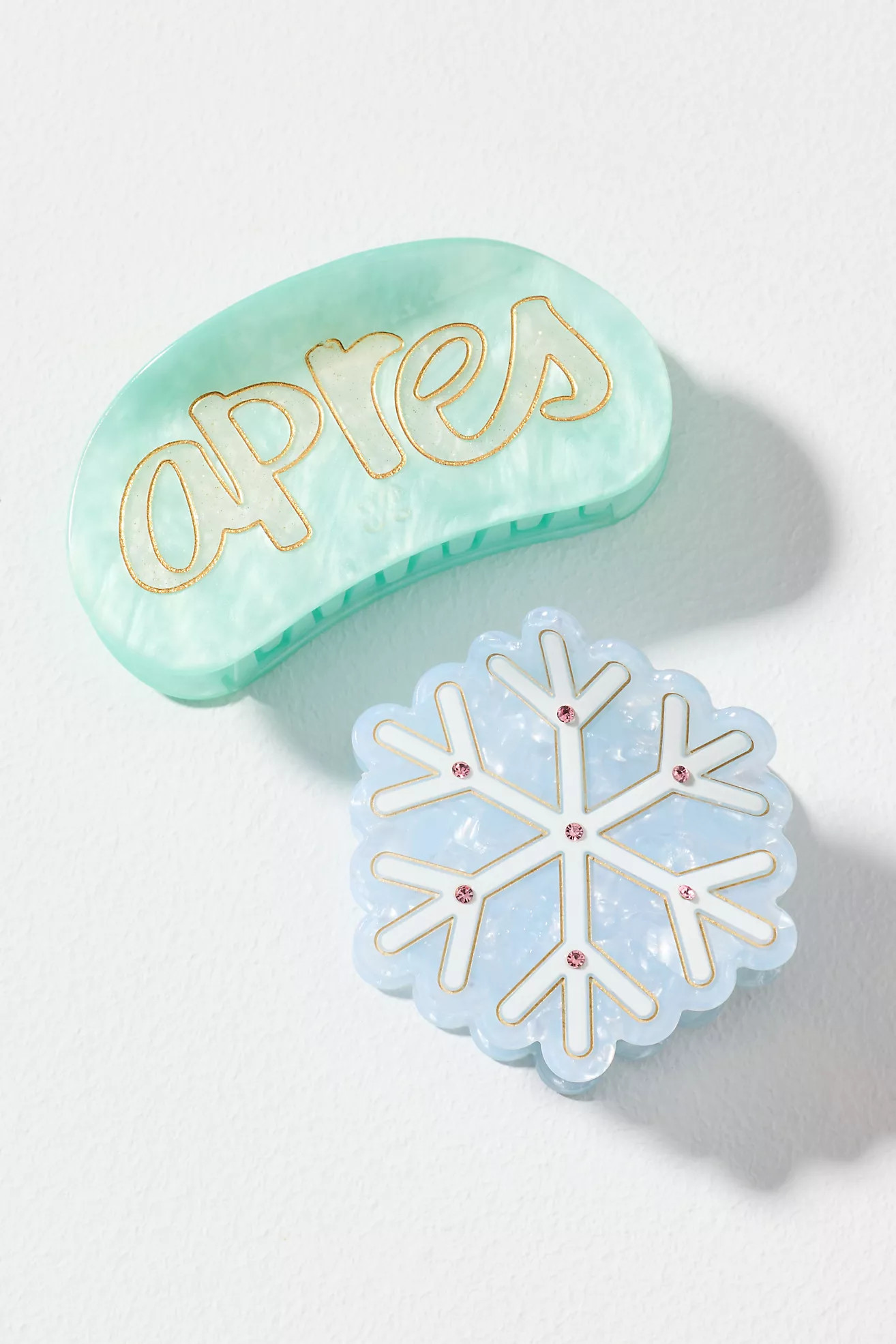 Frasier Sterling Ski Hair Claws, Set of 2 | Anthropologie (US)