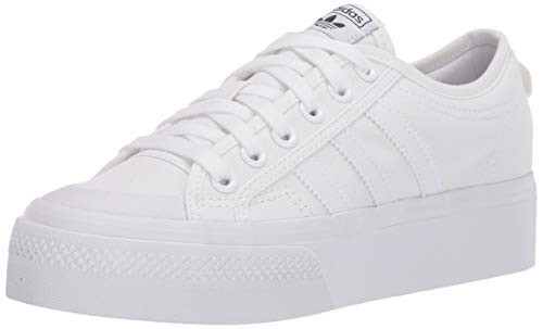 adidas Women's Nizza Platform Sneaker, White/White/White, 5 | Amazon (US)