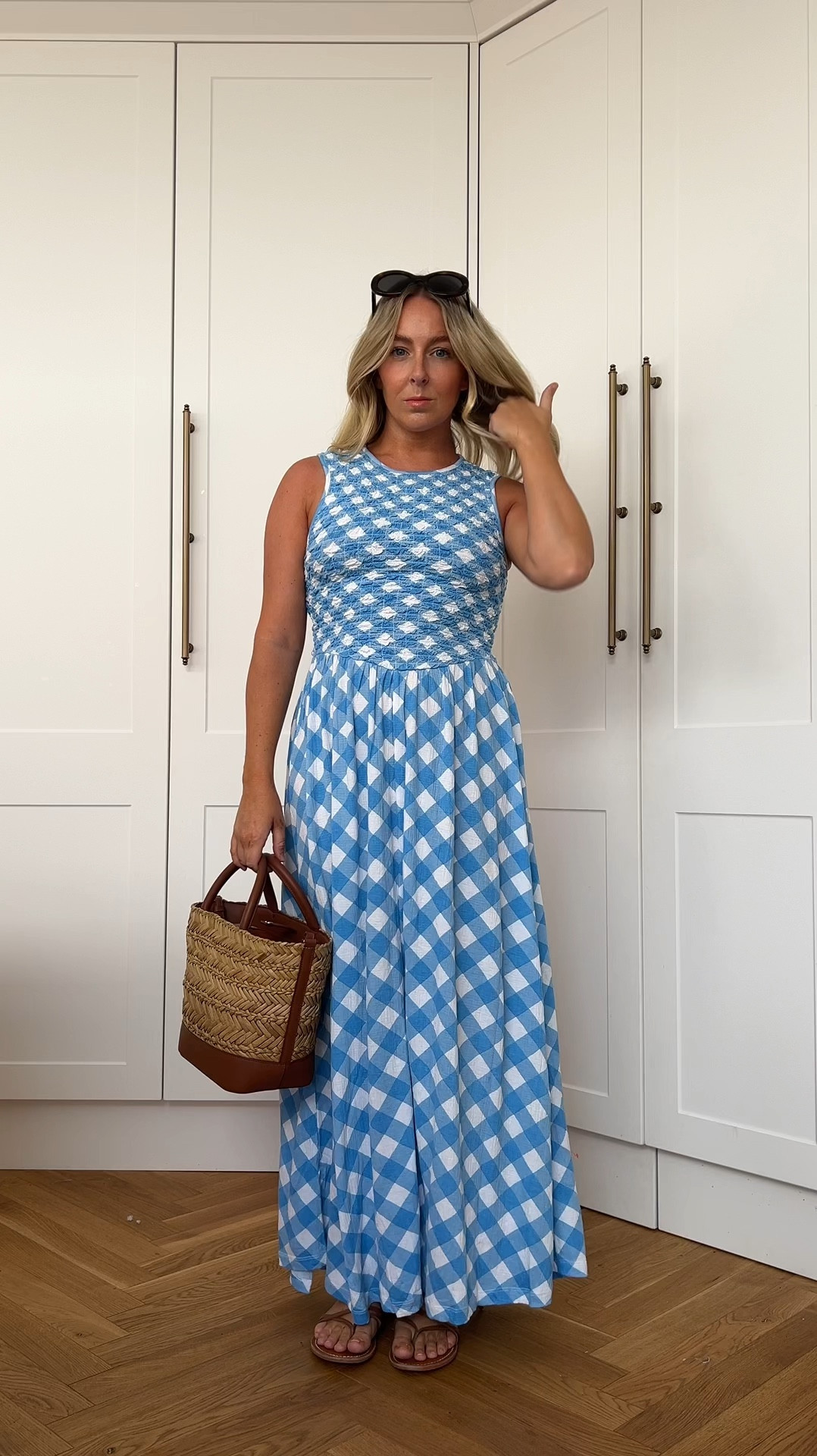 ASOS DESIGN blue gingham crinkle shirred bodice maxi dress with open back in gingham print 

#LTKsummer #LTKuk #LTKeurope