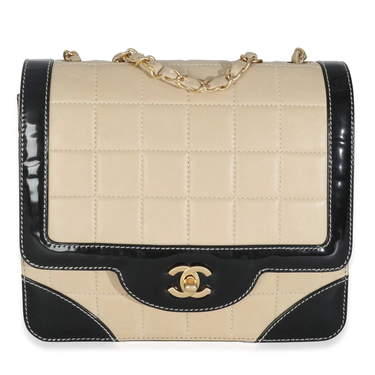 Bicolor Chocolate Bar Flap Bag | The RealReal