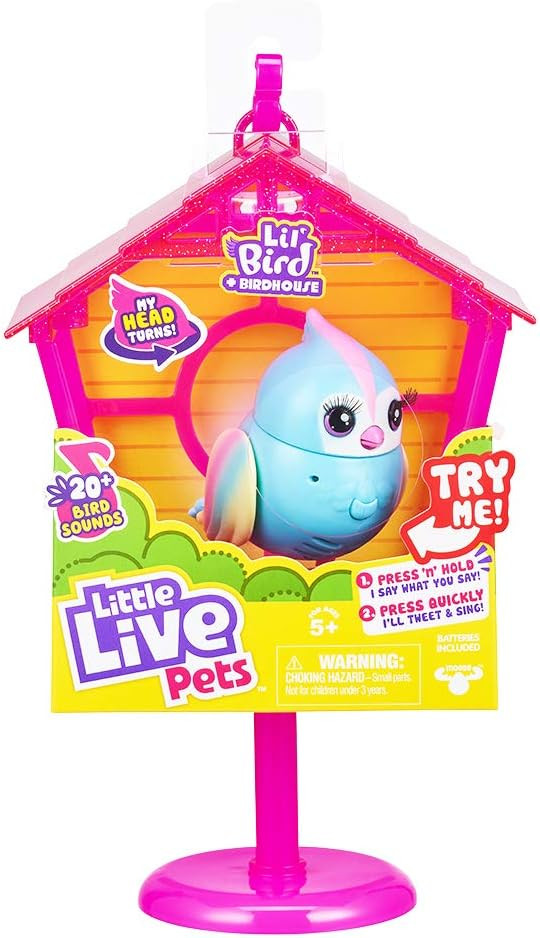 Little Live Pets Lil' Bird & Bird House - Rainbow Tweets - Interactive Fun - Moving Bird Heads wi... | Amazon (US)