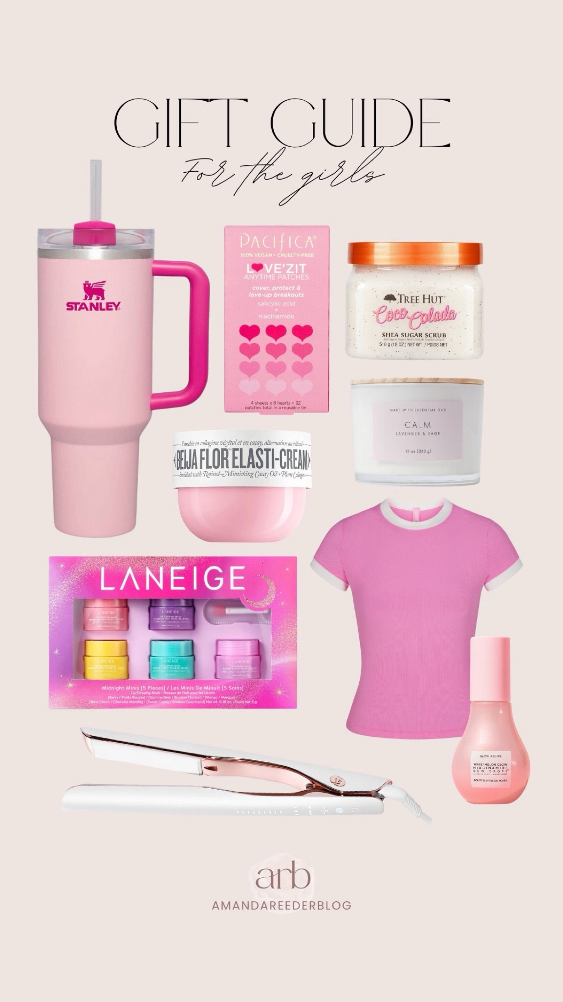 Holiday gift guide for the girls💕🎁Gifts for her, girly gifts, pink fashion, skin care gift, holiday gifts, stanley, pink stanley, laneige lip mask, skims top, skims tank, hair straightener, pimple patch, mom gifts, teen girl gift, bday gifts, tree hut scrub, candle, body lotion, bum bum lotion, good lotion, girl gifts, trendy gifts, trendy now 

#LTKGiftGuide #LTKFindsUnder50 #LTKSeasonal