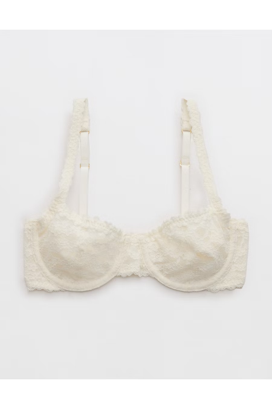 Show Off Vintage Lace Unlined Balconette Bra Women's Soft Muslin 32B | Aerie