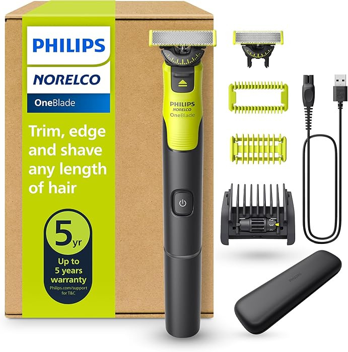 Philips Norelco OneBlade 360 with Connectivity Hybrid Face + Body, Electric Beard Trimmer, Shaver... | Amazon (US)