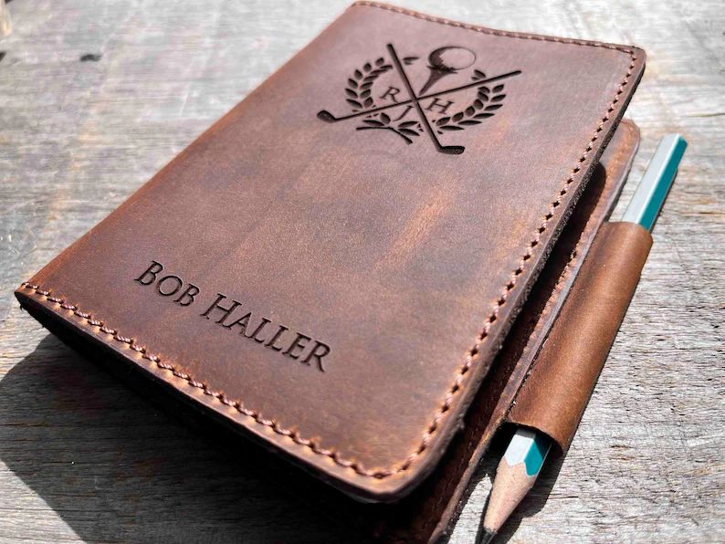 Re-fillable Engraved Leather Golf Log Personalized Diary - Etsy | Etsy (US)