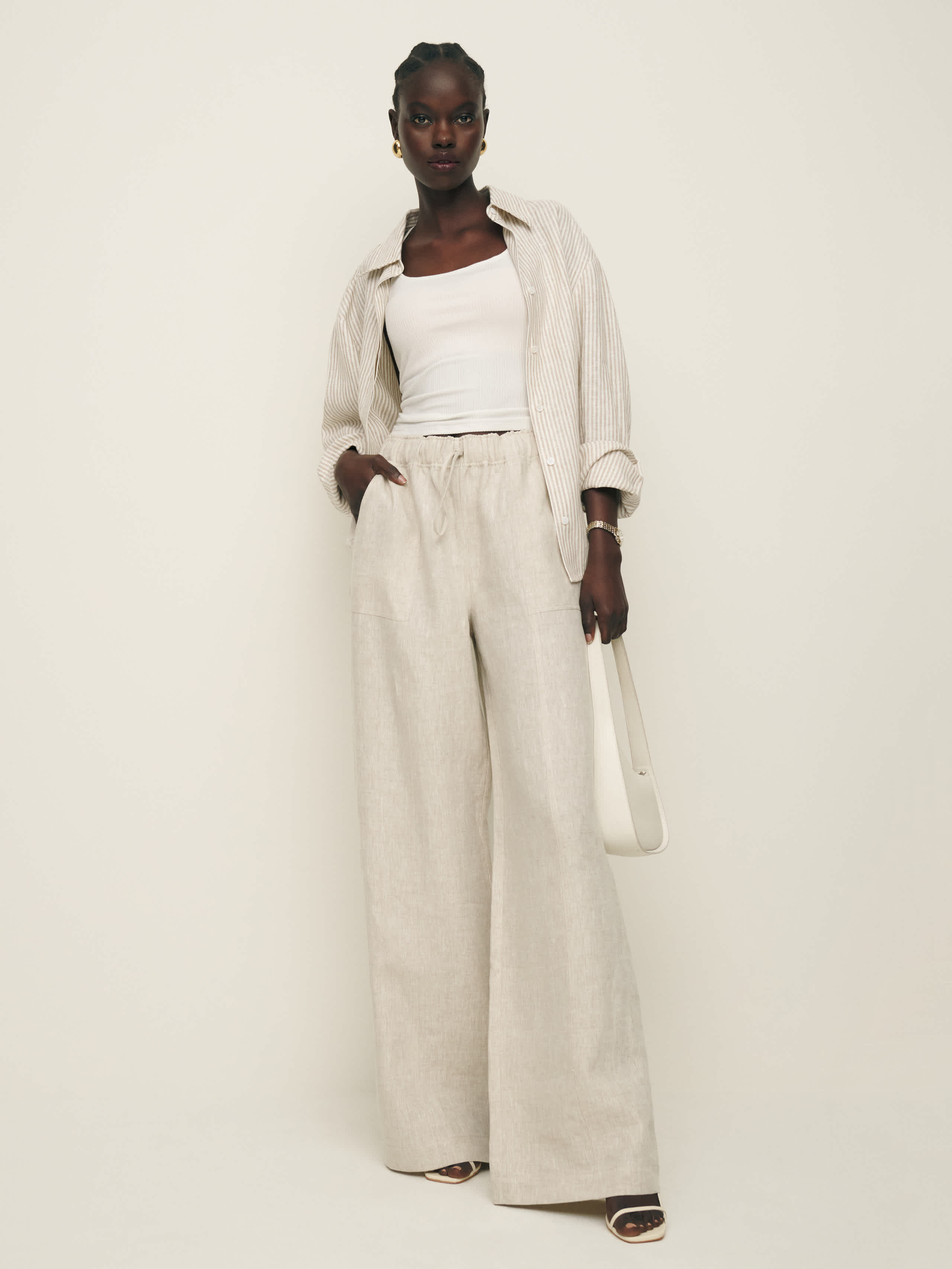 Declan Linen Pant | Reformation (Global)