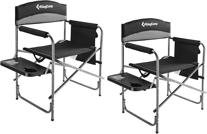 KingCamp Heavy Duty Camping Directors Chairs Supports 400lbs for Adults, Padded Folding Portable ... | Amazon (US)